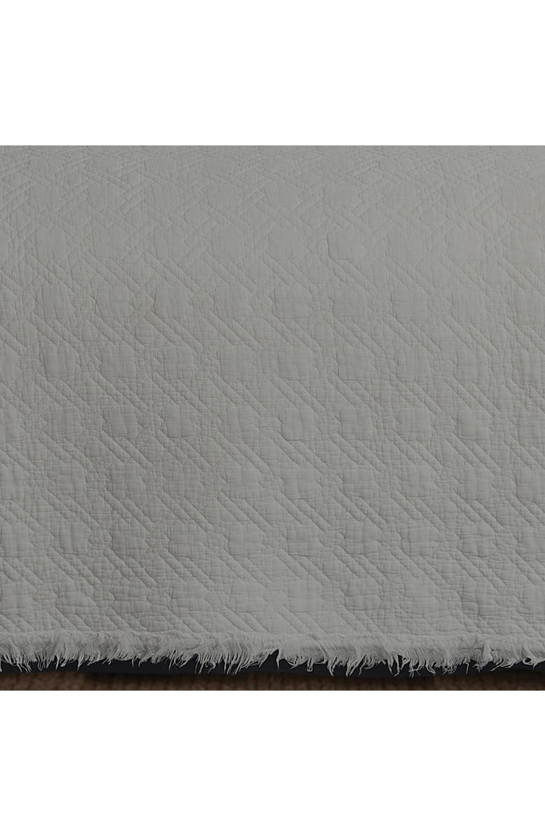 C&F Home Trellis Cotton Quilt Set  - Reversible and Machine Washable, Alternate, color, Grey