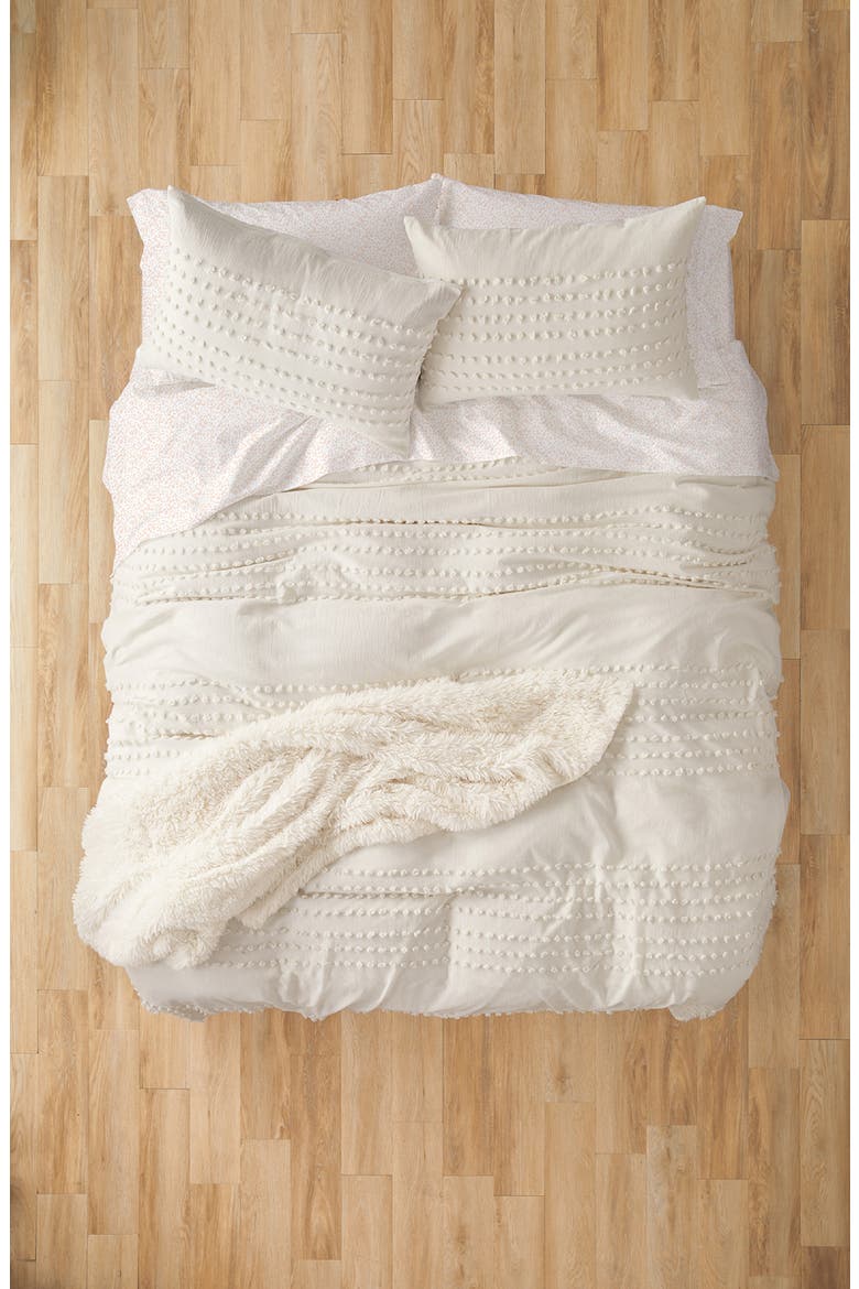 Texture Dot Comforter & Sham Set, Main, color, IVORY