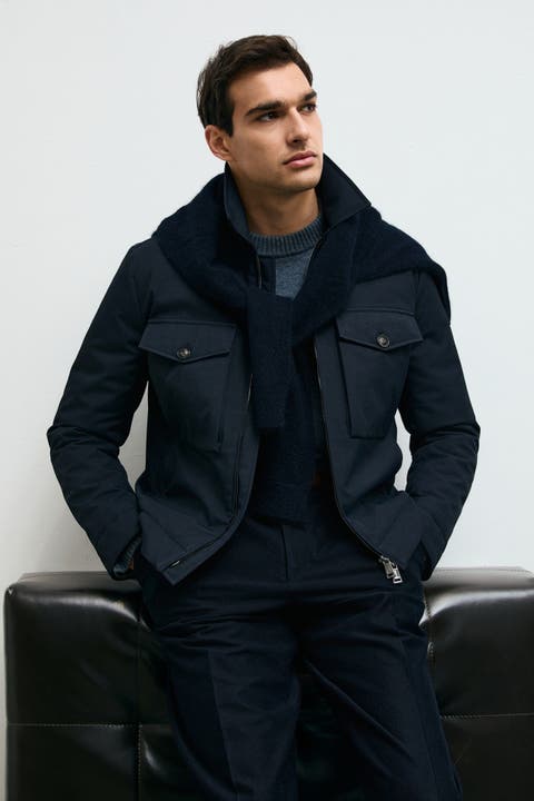 Lufian Men's Cropped Goose Down Jacket