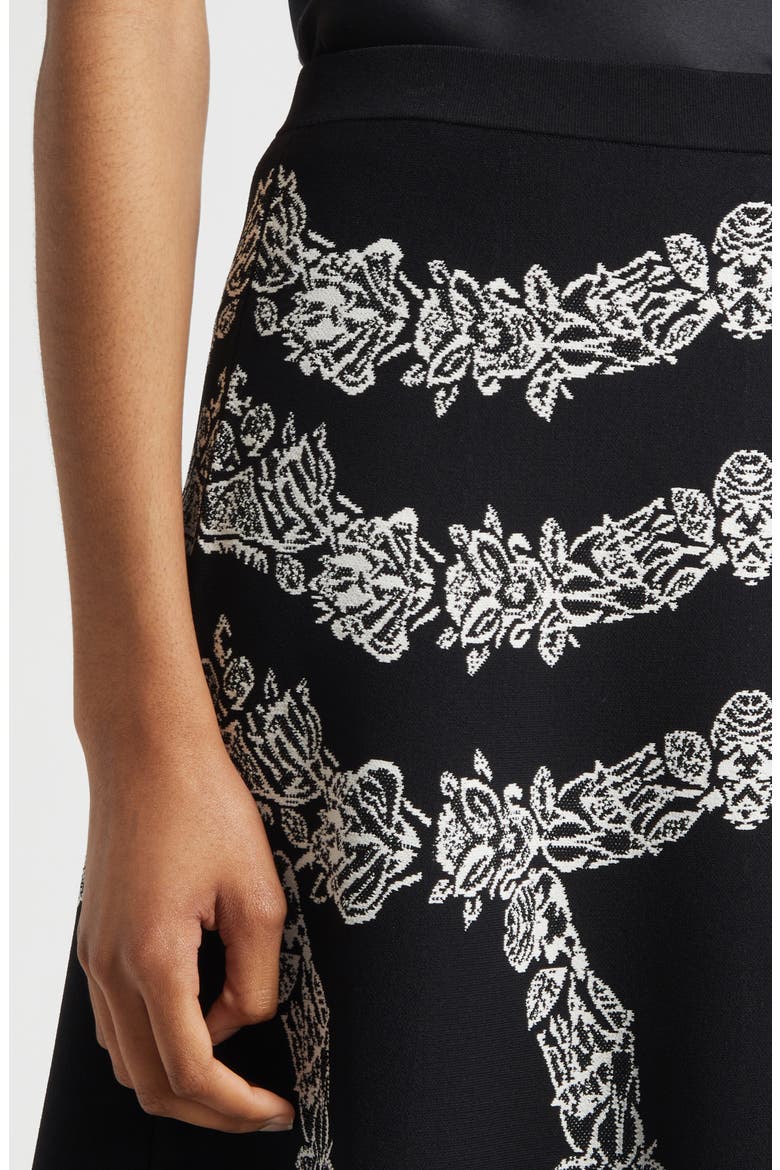 Valencia Jacquard Maxi Skirt, Alternate, color, NOIR