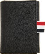 Thom Browne Snap Soft Pebble Leather Trifold Wallet
