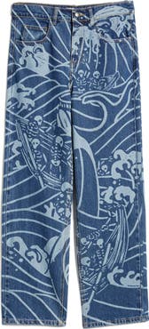 VERYRARE High Tide Laser Print Straight Leg Jeans