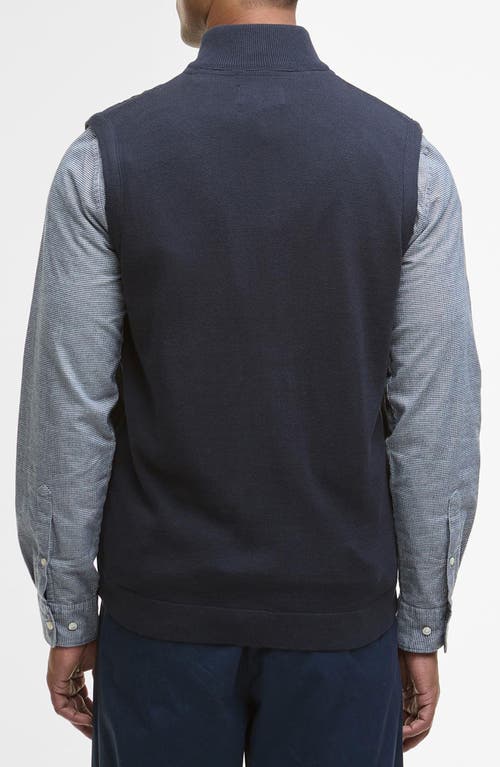 Barbour Dryburn Mixed Media Vest In Blue