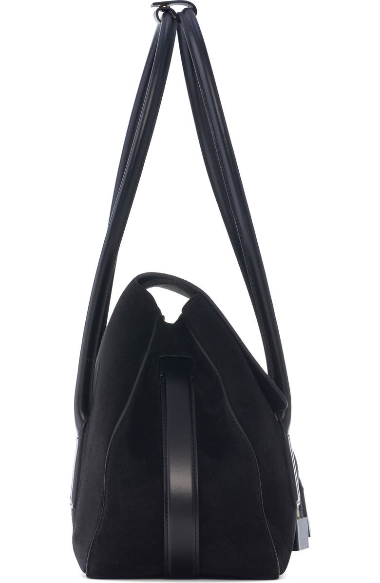TOM FORD Medium Eclipse Suede Shoulder Bag, Alternate, color, Black