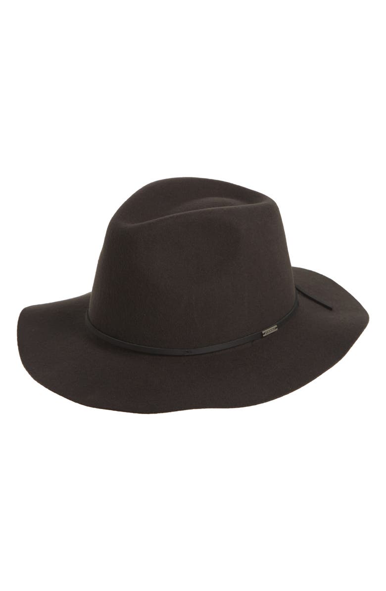 Brixton Wesley Packable Felted Wool Fedora, Main, color, 