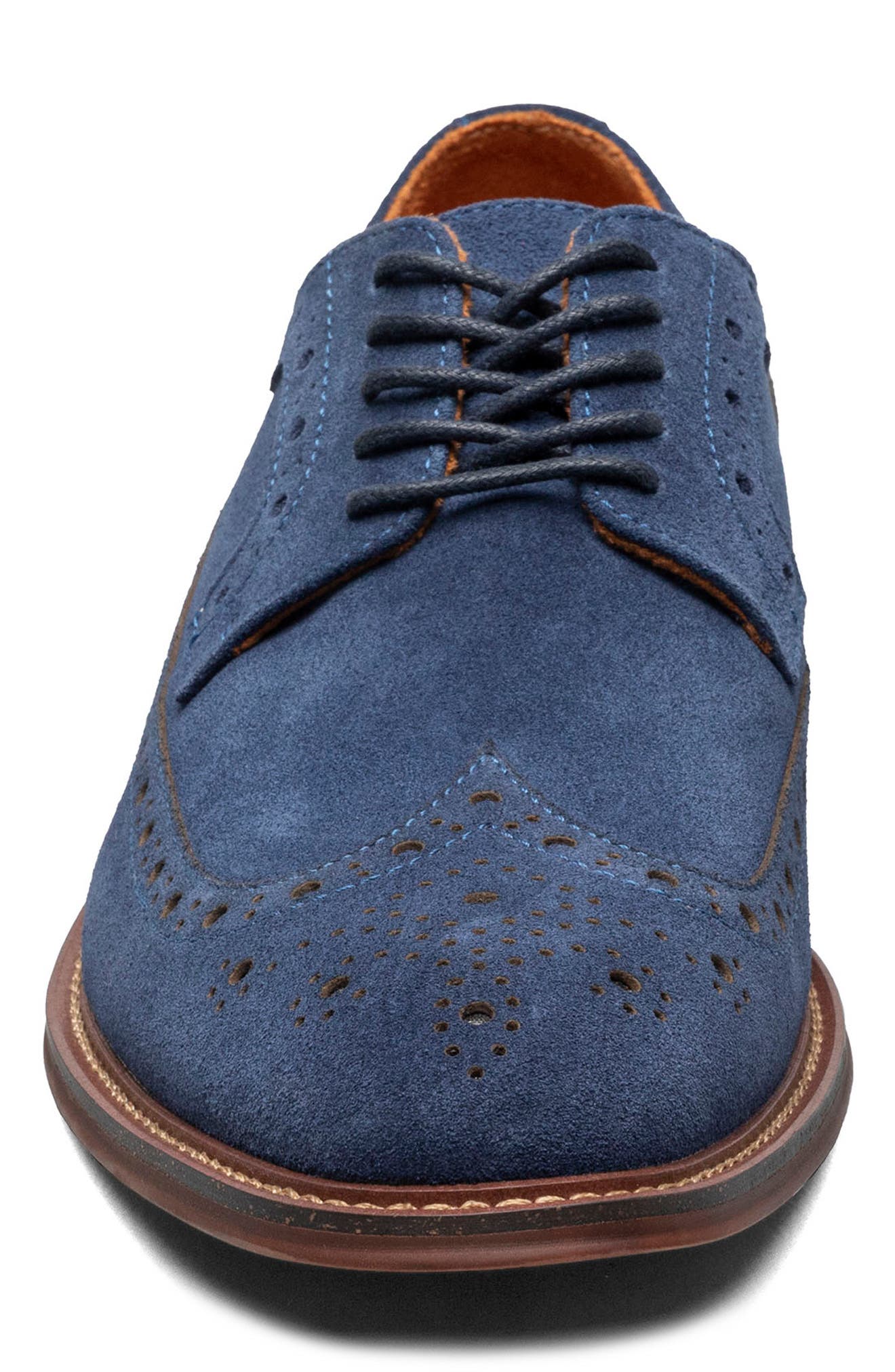 Marligan Suede Longwing Derby, Alternate, color, NAVY SUEDE