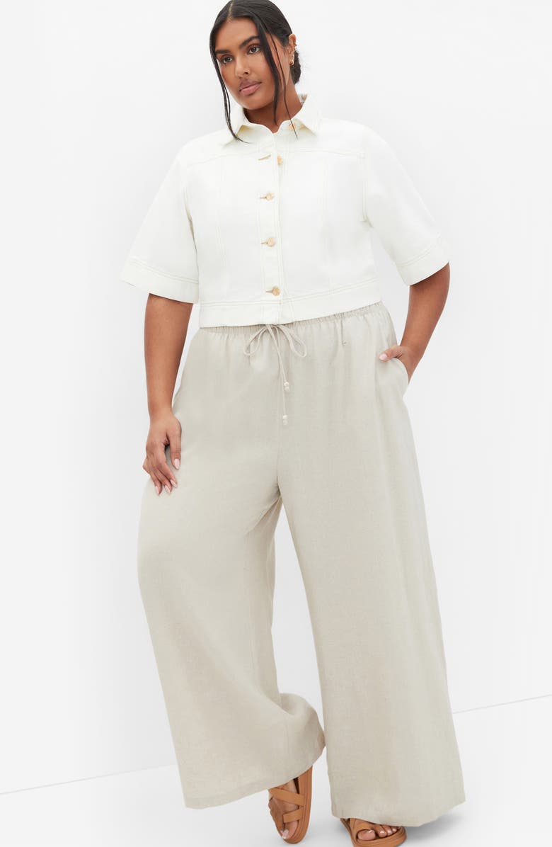 City Chic Millie Short Sleeve Denim Jacket, Alternate, color,