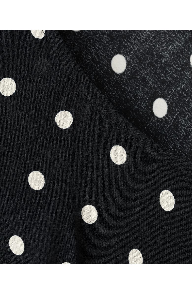 MANGO Dot Long Sleeve Maxi Dress, Alternate, color, 