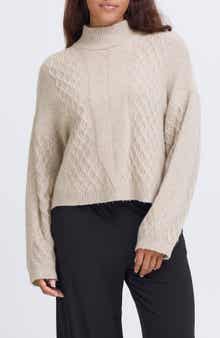 ICHI Knit Mock Neck Sweater