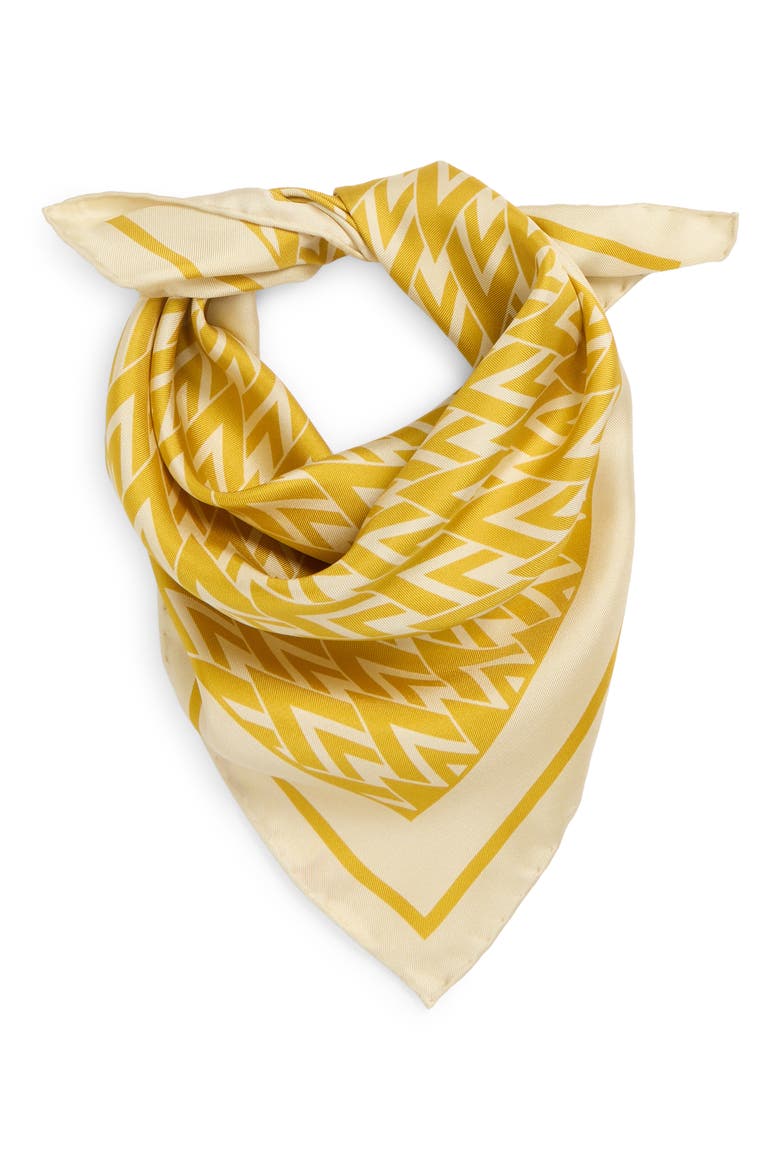 Toute la V Silk Square Scarf, Alternate, color, YELLOW MULTI