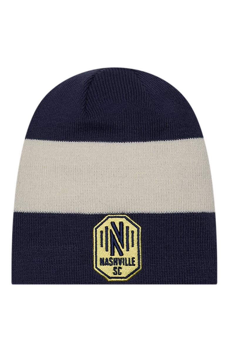 New Era Men's New Era Navy Nashville SC 2024 Kick Off Collection Knit Beanie, Main, color, 