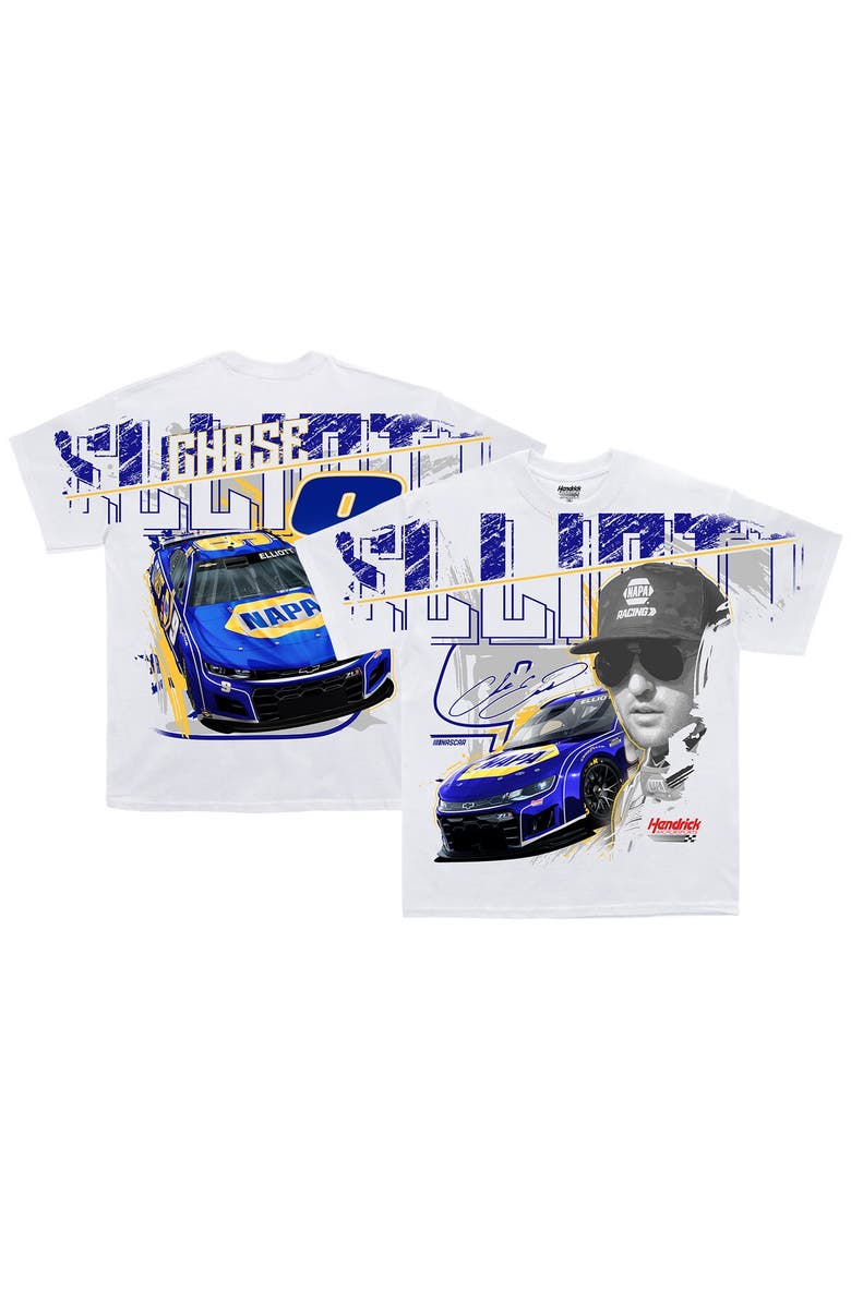 HENDRICK MOTORSPORTS TEAM COLLECTION Men's Hendrick Motorsports Team Collection White Chase Elliott Total Print T-Shirt, Alternate, color, 