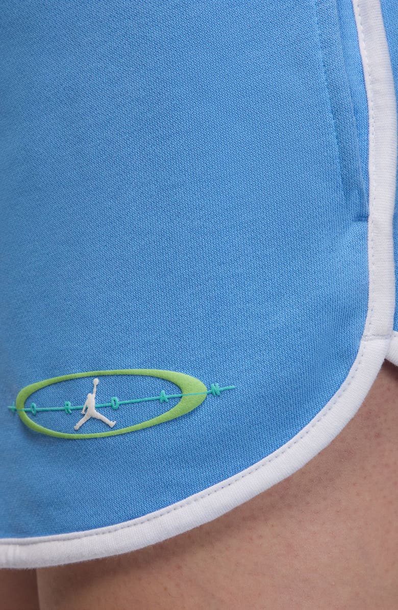 Jordan Brooklyn Graphic Fleece Shorts, Alternate, color, University Blue/ White/ White