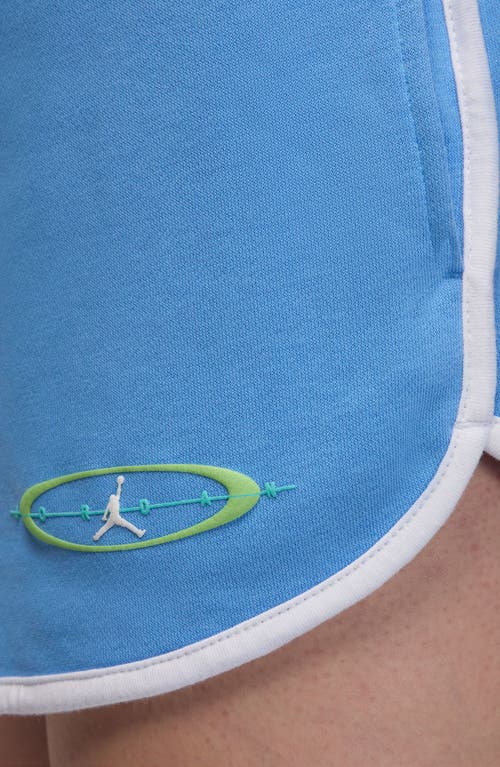 Jordan Brooklyn Graphic Fleece Shorts In Blue