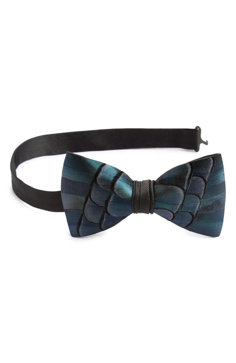 Brackish & Bell Dunbar Feather Bow Tie, Main, color,