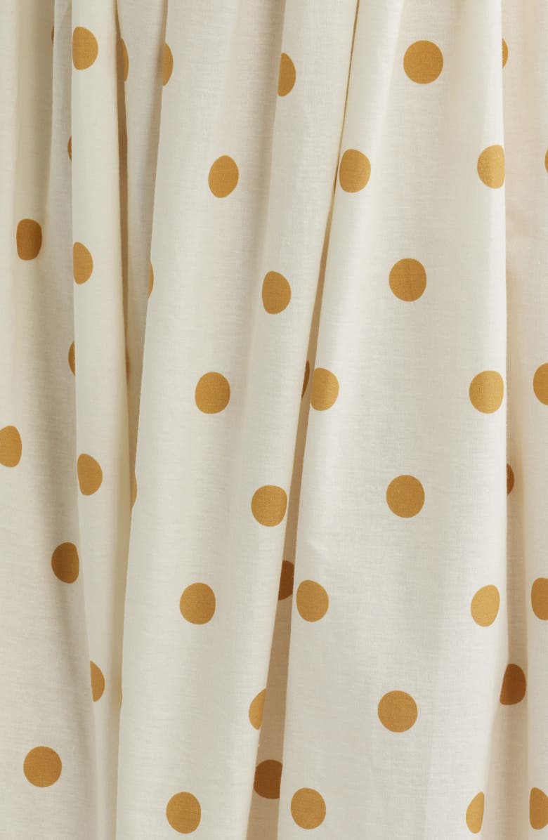 FLYING TOMATO Polka Dot & Border Print Cotton Dress, Alternate, color, Ivory
