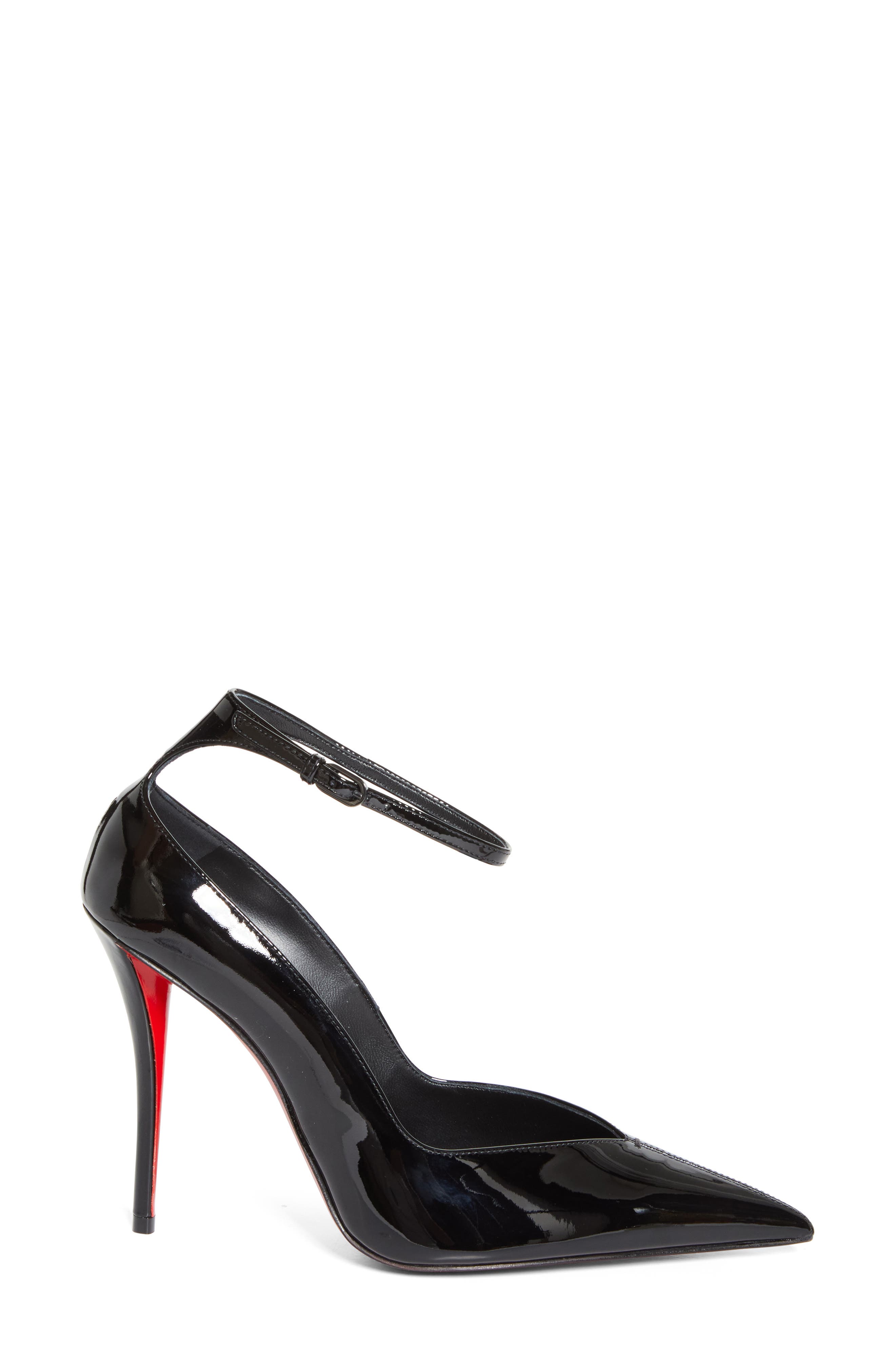 Christian Louboutin Miss Z Erozee Ankle Strap Pump, Alternate, color, Black/ Black