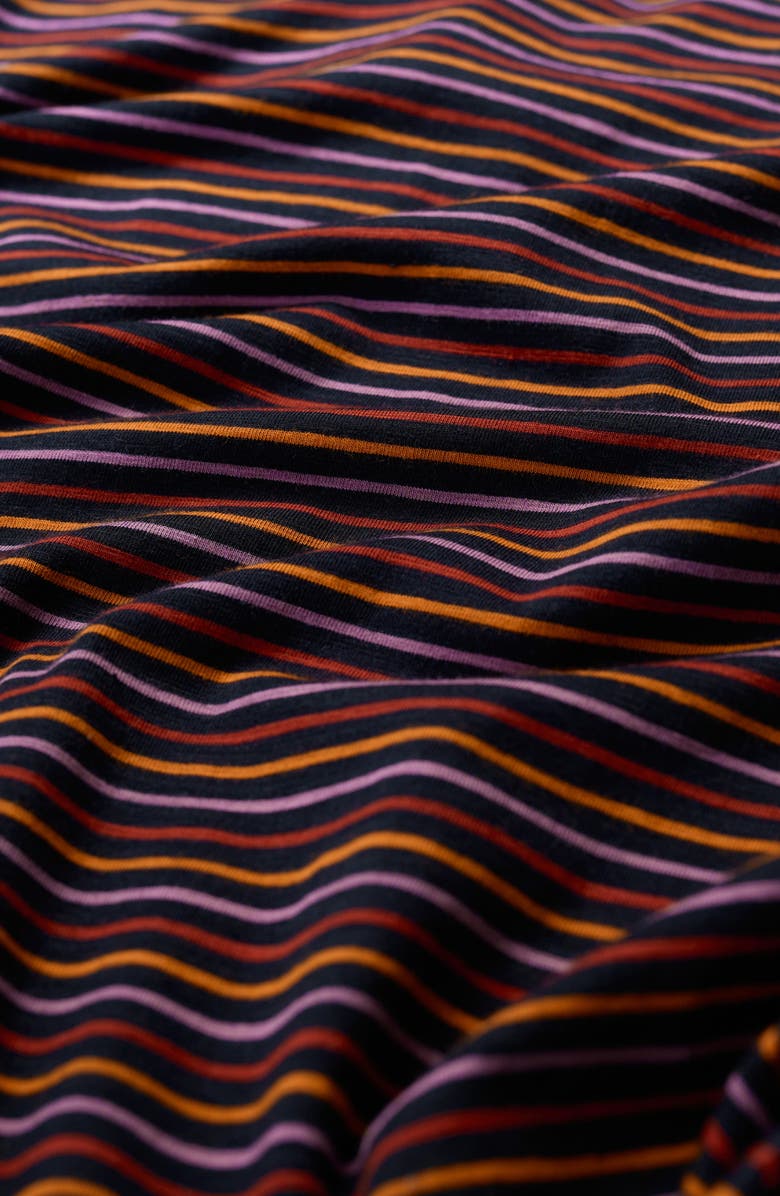 Seasalt Cornwall Landing Stripe Turtleneck Stretch Organic Cotton Top, Alternate, color, Profile Onyx