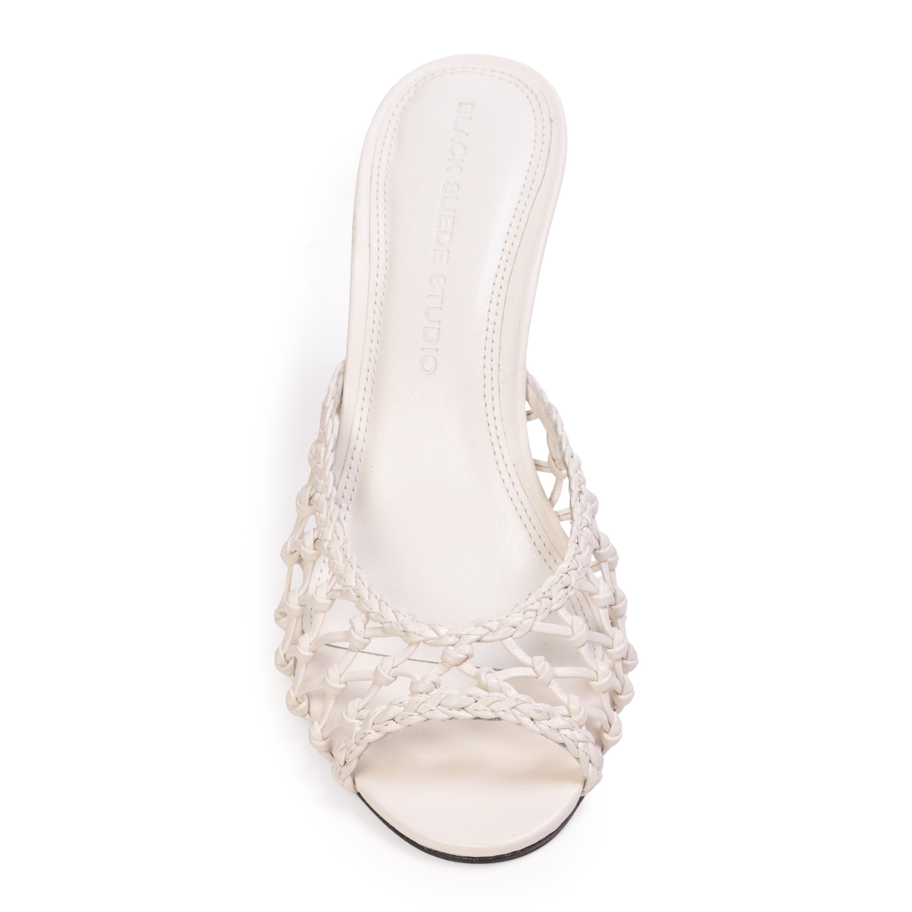 BLACK SUEDE STUDIO Peach 80 Mule, Alternate, color, Coconut Leather