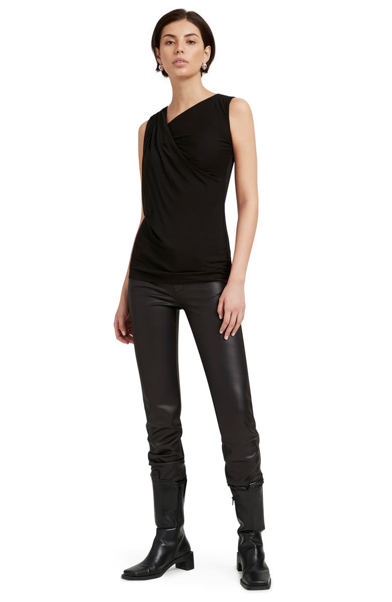 Marcella Brooklyn Sleeveless Wrap Top, Alternate, color, Black