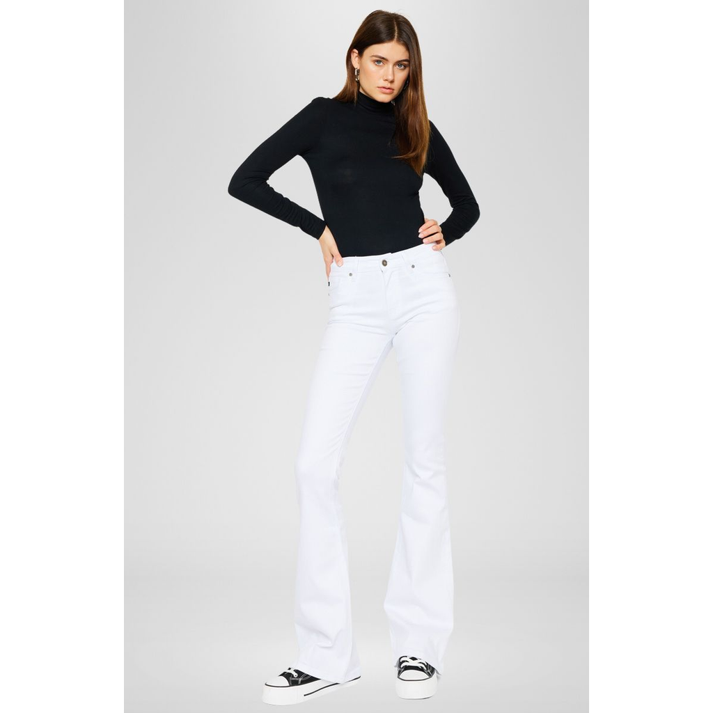 Kancan Vanilla Essentials High Rise Bootcut Jeans In White