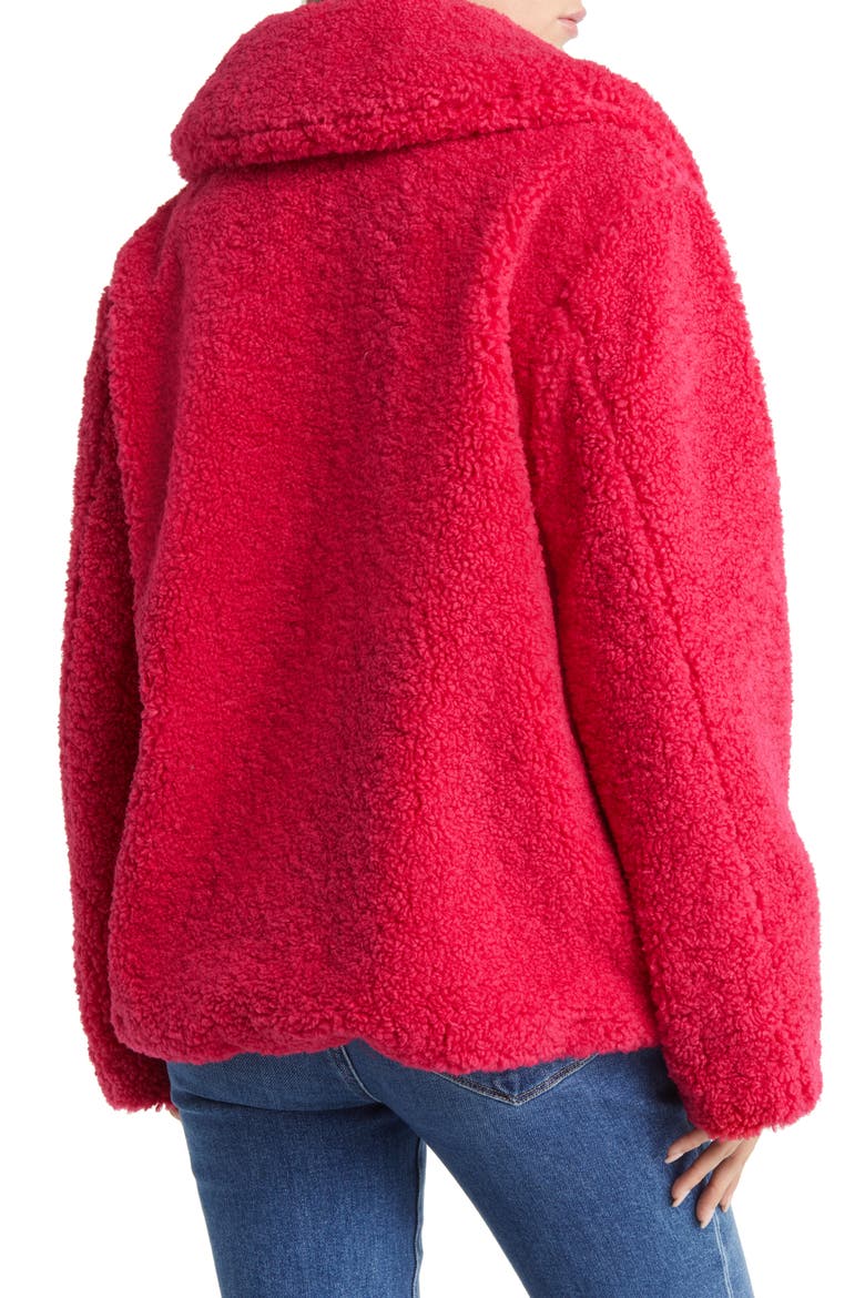 Fleece Teddy Jacket, Alternate, color, PINK