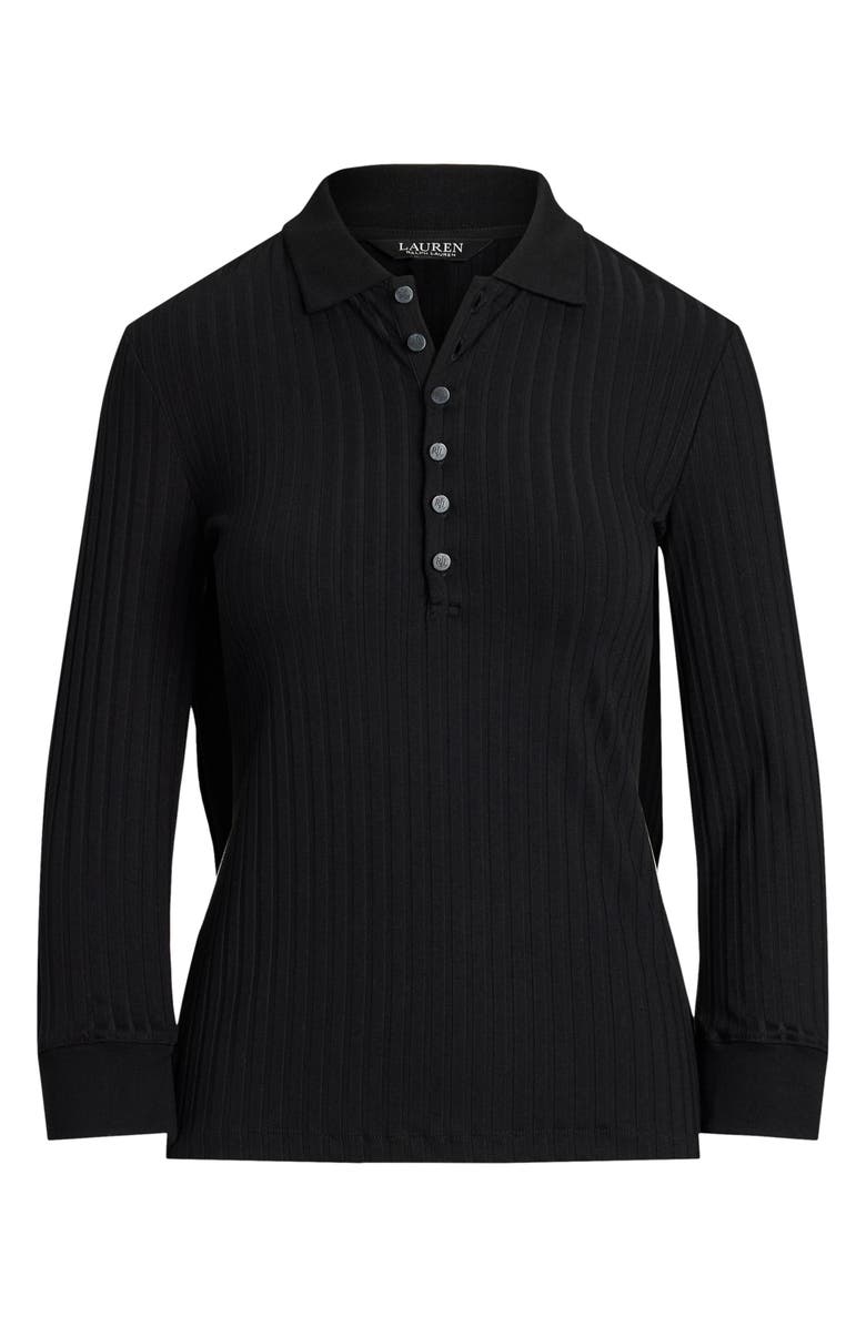 Lauren Ralph Lauren Three Quarter Sleeve Rib Polo, Alternate, color, 