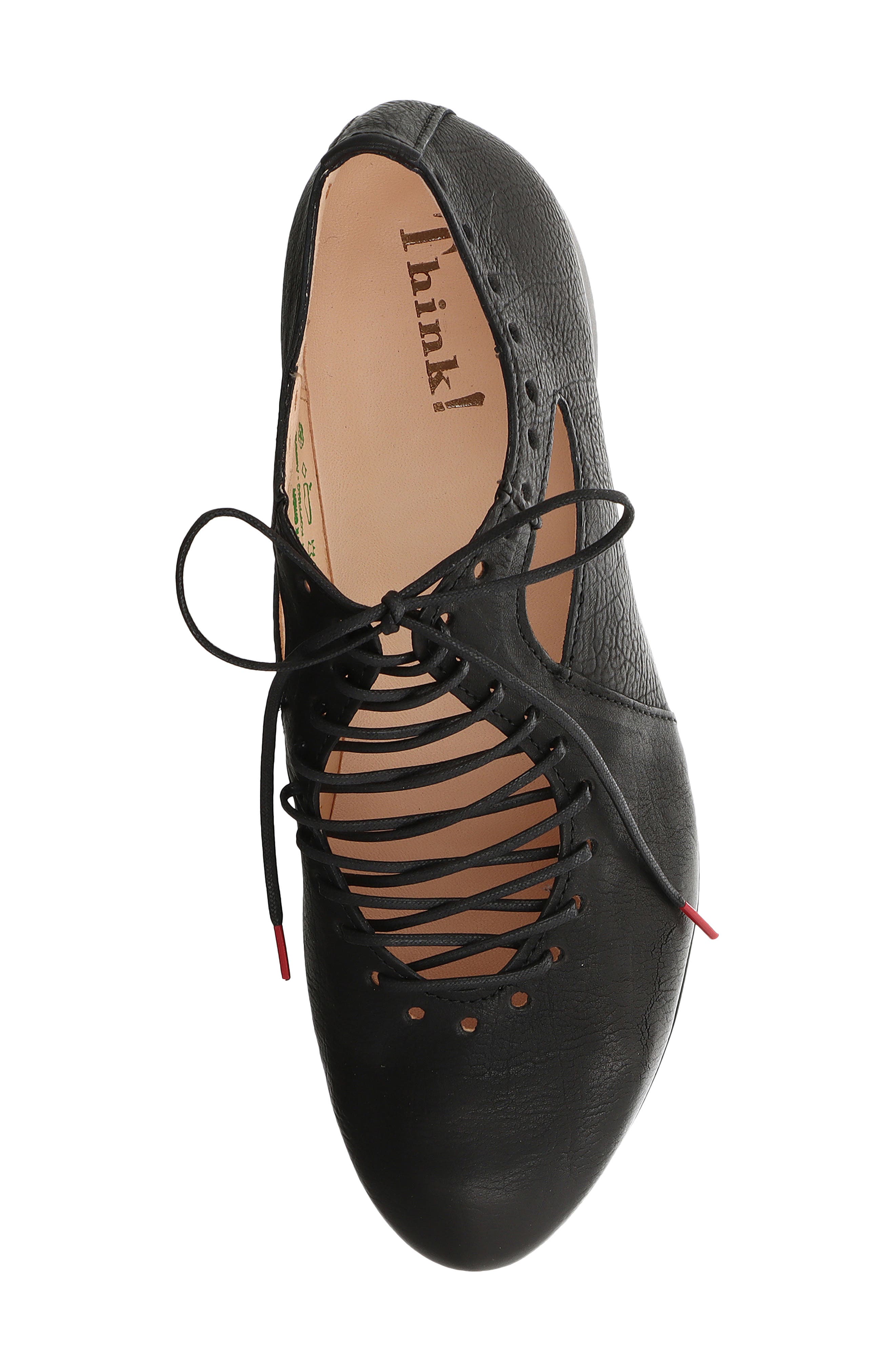 Think! Guad Lace-Up Flat, Alternate, color, Black