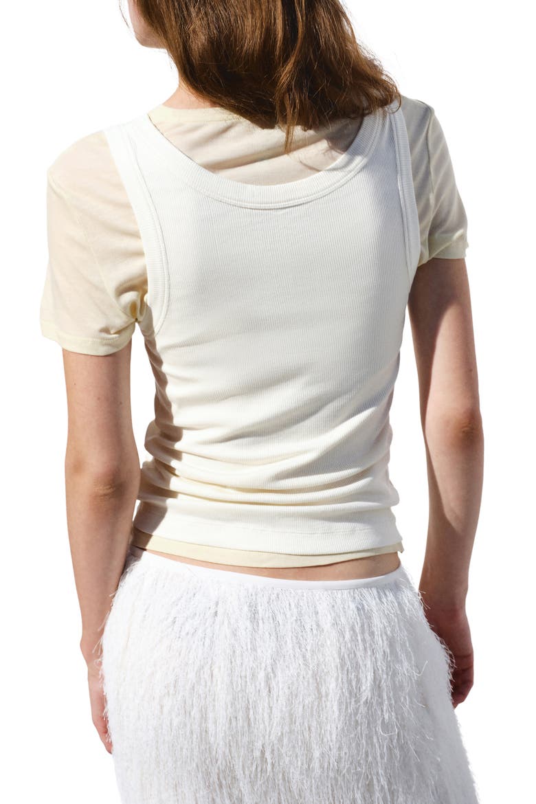 Layered T-Shirt, Alternate, color, OFF WHITE