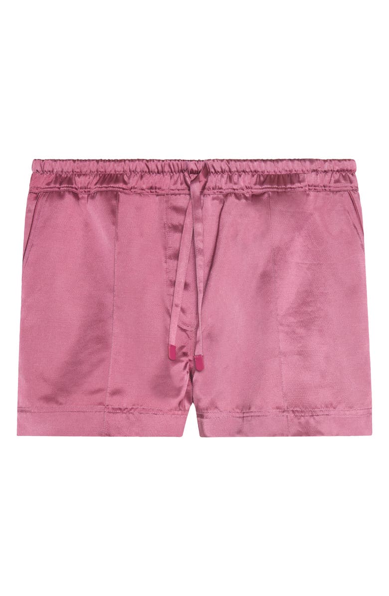 TOM FORD Shiny Satin Pajama Shorts, Alternate, color, Fuchsia Rose