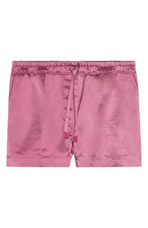 Tom Ford Shiny Rayon Satin Pajama Shorts In Fuchsia Rose