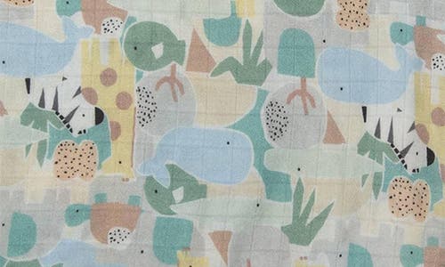 Shop Loulou Lollipop Muslin Swaddle Blanket In Animal Puzzle