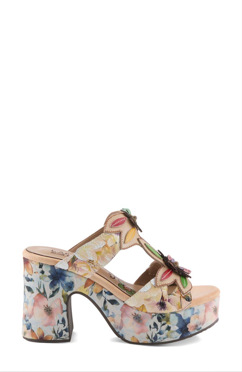 L'Artiste by Spring Step Balloffire Platform Sandal, Alternate, color, Beige Multi