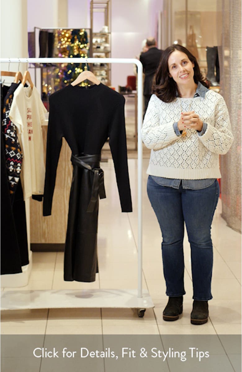 Mixed Media Long Sleeve Dress, sales video thumbnail