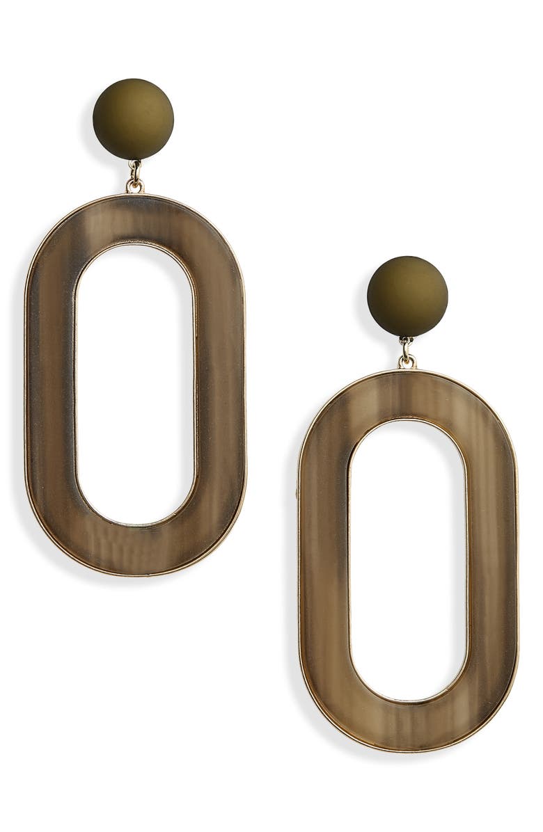 Leith Resin & Metal Statement Earrings, Main, color,