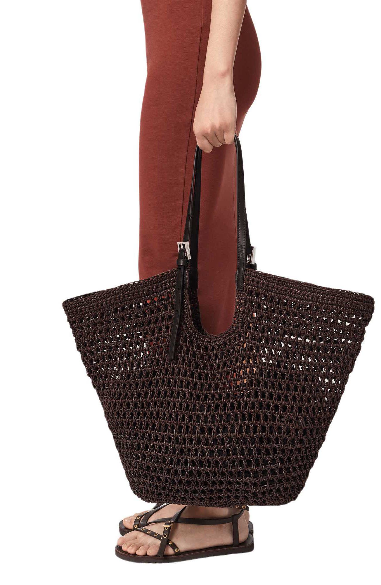 Ara Cotton Tote, Alternate, color, BURNT UMBER RED