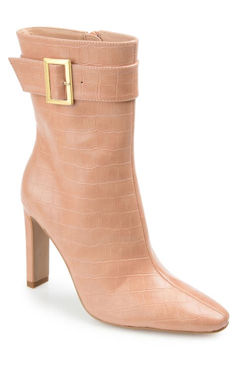 Elaine Croc Embossed Comfort Foam Bootie (Women)