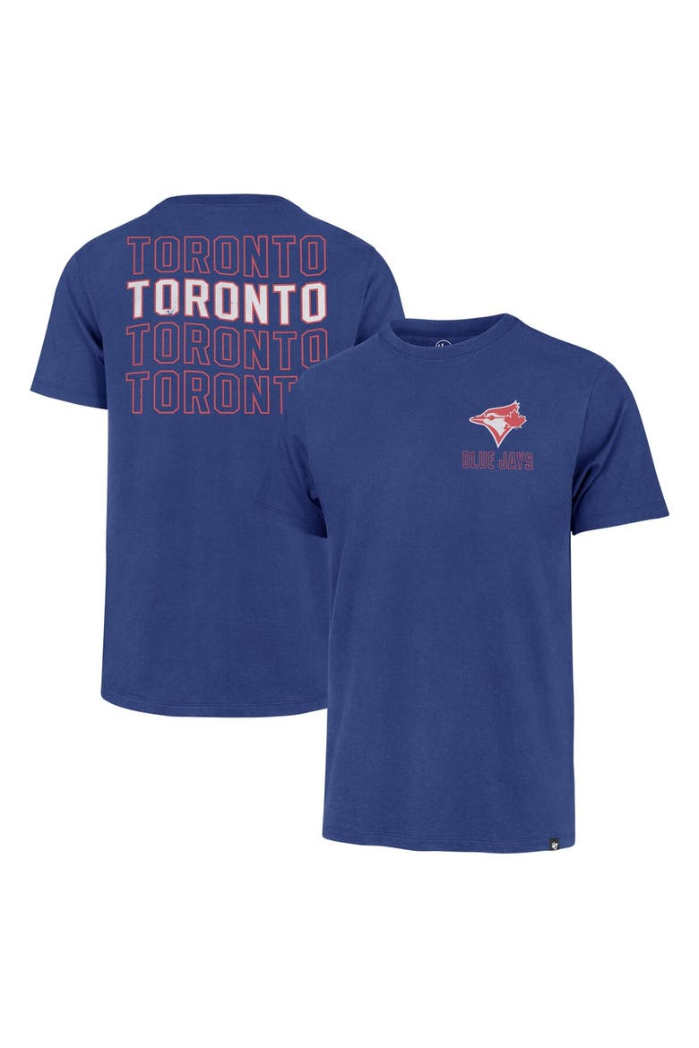 Men's '47 Royal Toronto Blue Jays Hang Back Franklin T-Shirt, Alternate, color, Royal
