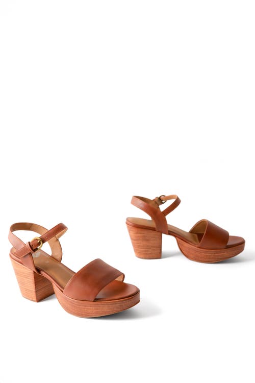 Fortress Hannah Platform Clog Sandal In Whiskey