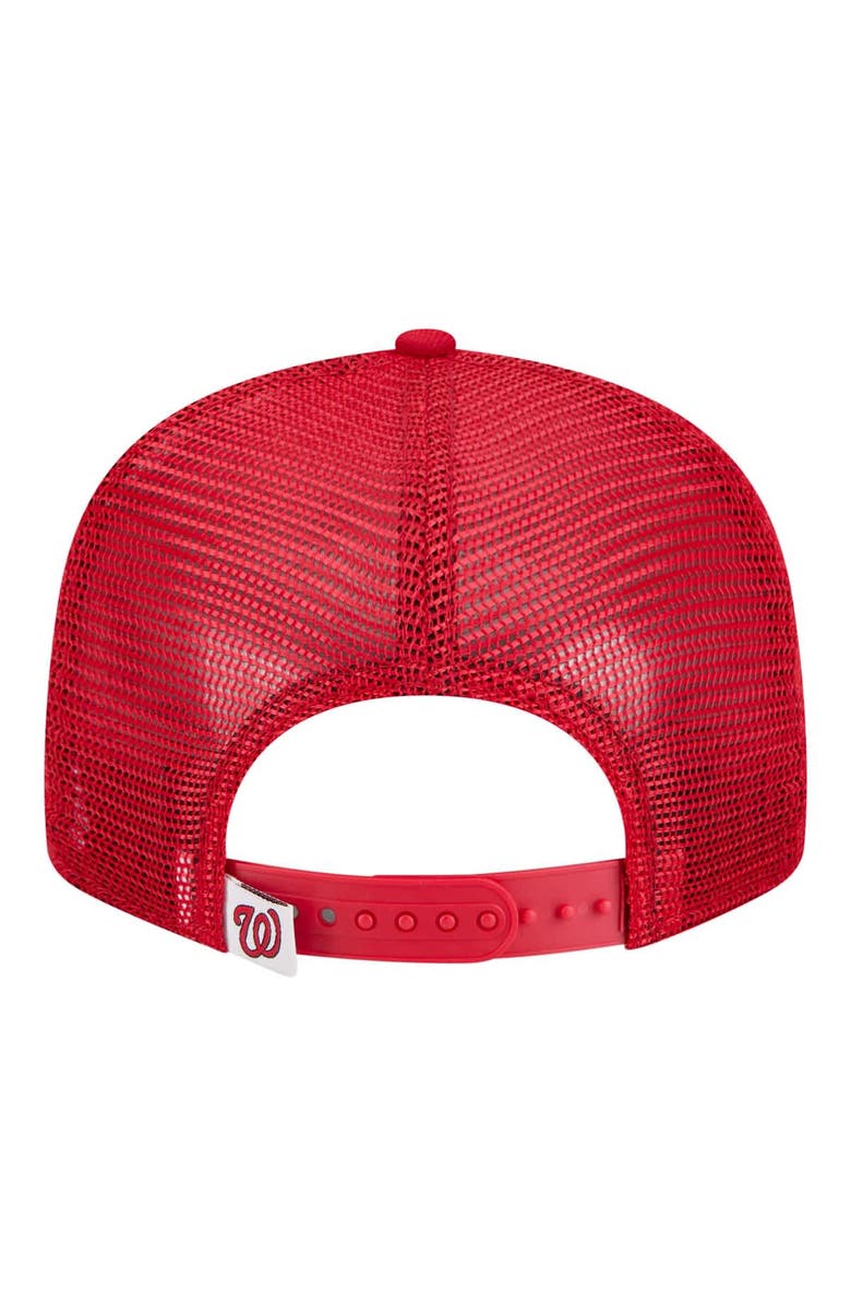 New Era Youth New Era Red Washington Nationals 9FIFTY Trucker Snapback Hat, Alternate, color, Red