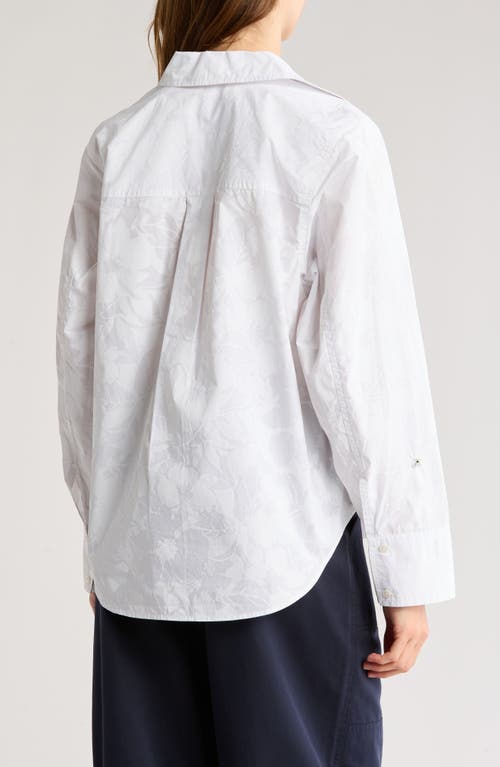 Derek Lam 10 Crosby Wesley Floral Button-up Shirt In White