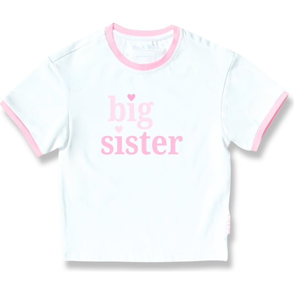 Bits & Bows Girls' Big Sister Crewneck T-shirt - Little Kid, Big Kid In Multi