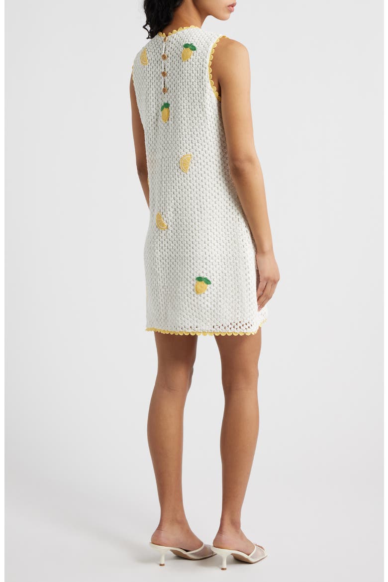 Wynn Sleeveless Crochet Minidress, Alternate, color, BRIGHT WHITE