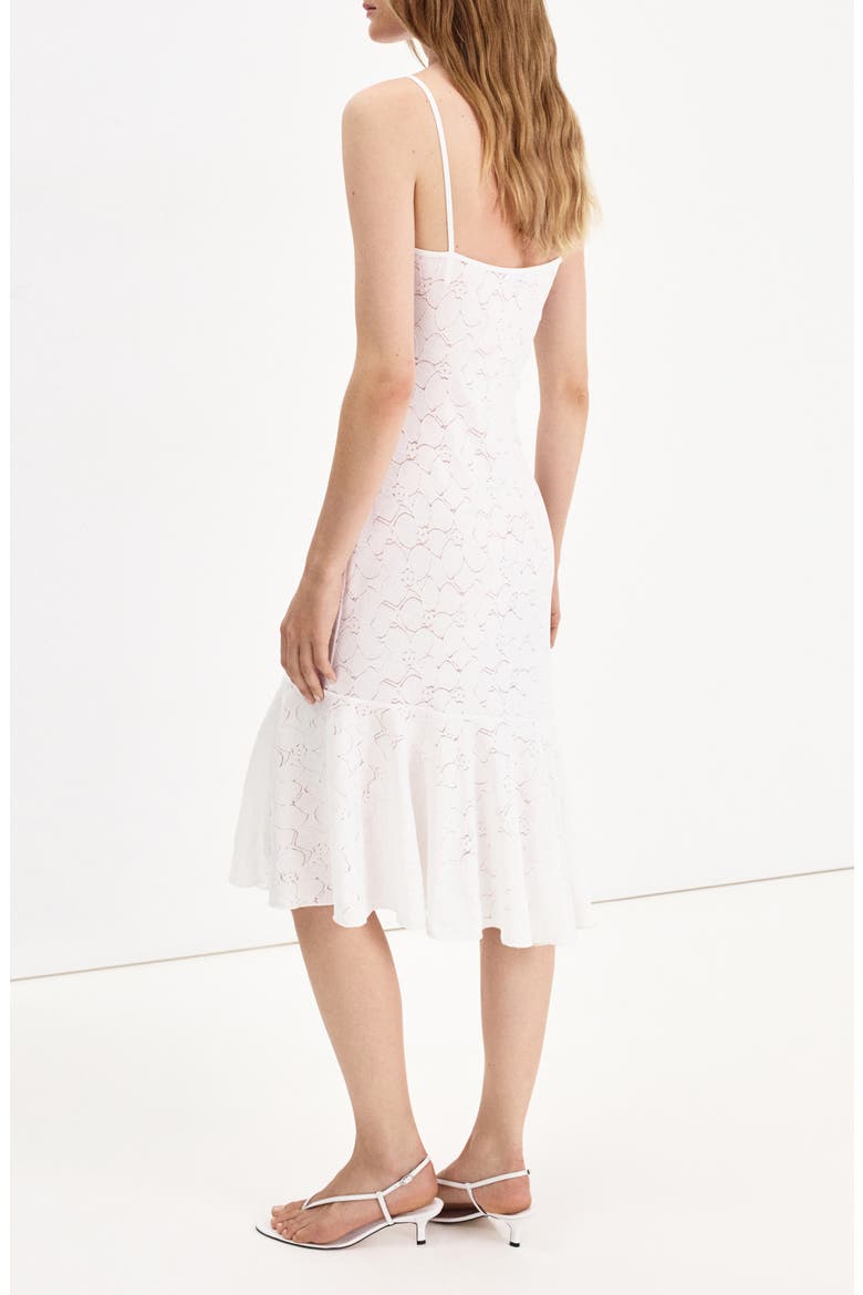 Openwork Embroidered Midi Dress, Alternate, color, WHITE