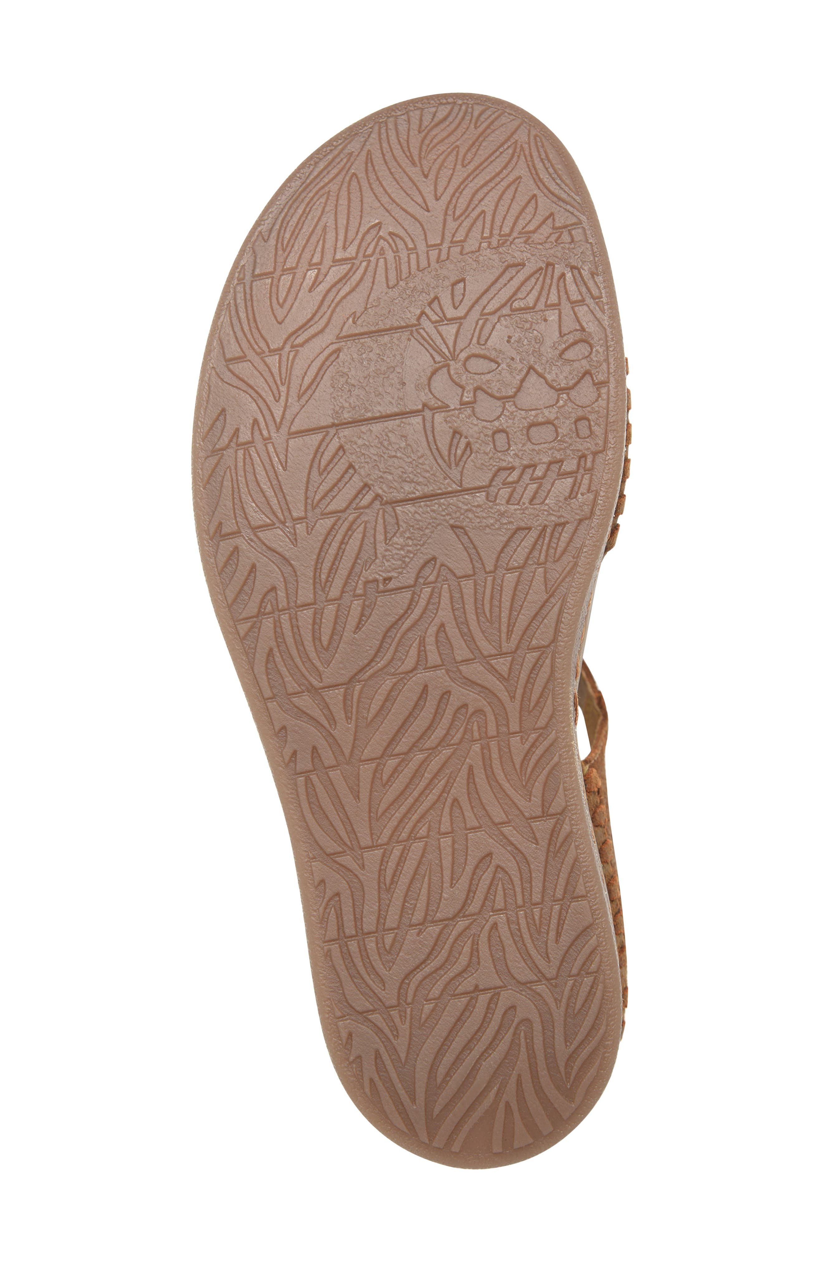 Ela Ankle Strap Flat, Alternate, color, BROWN DISTRESSED