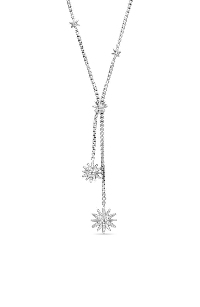 David Yurman Starburst Diamond Y-Necklace, Main, color, 
