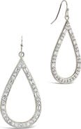 Sterling Forever Evangeline Cubic Zirconia Teardrop Earrings