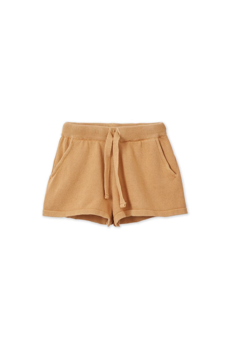 Vild House of Little Organic Knit Shorts, Main, color, Sandstone-Mineral Dye