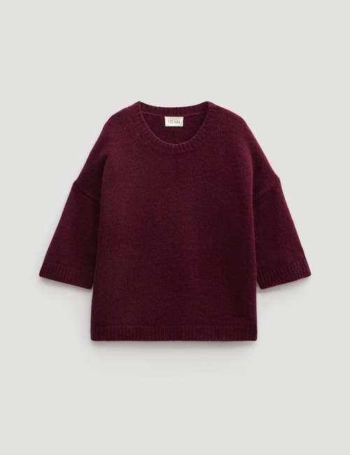 Hush Chunky 100% Cashmere Sweater In Burgundy