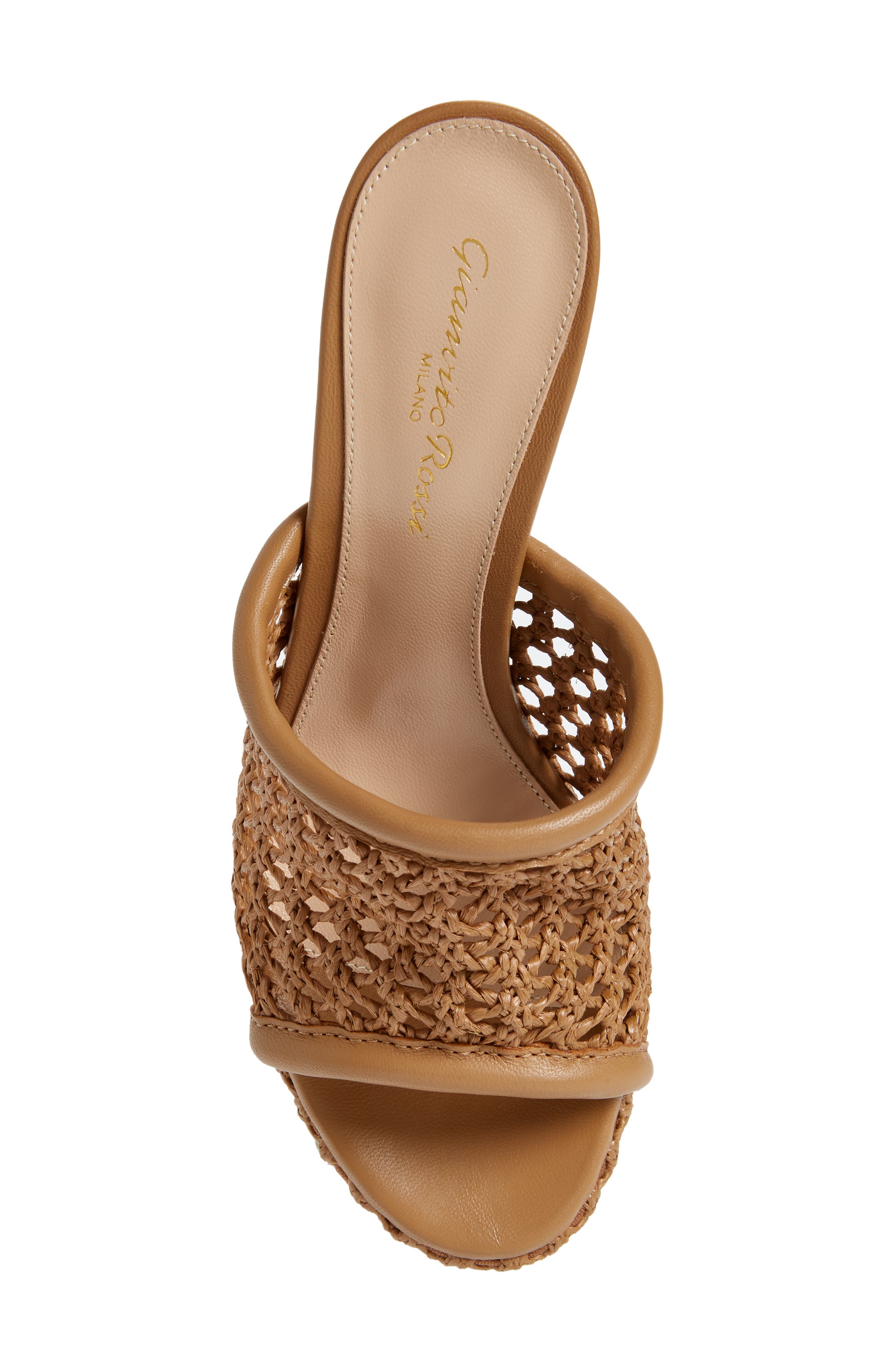 Gianvito Rossi Woven Platform Sandal, Alternate, color, 